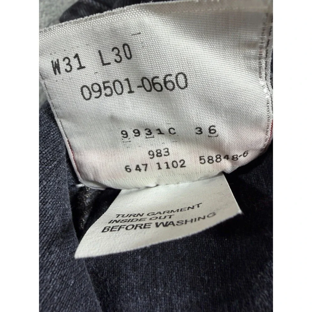 Levi's 501 Black Jeans 09501-0660 Button Fly W31 L30 Made in Mexico